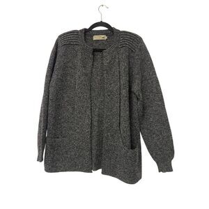 Peruvian Link Womens Sweater One Size Gray Knit Alpaca Long Sleeve Cardigan